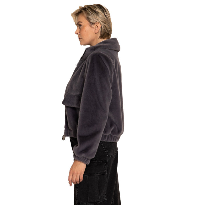 Zhrill Damen Kunstfell-Jacke ZHDARA - anthra