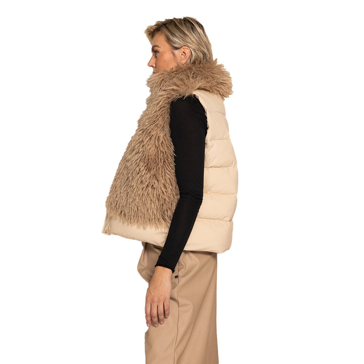 Zhrill Damen Kunstfell-Weste ZHANE - taupe