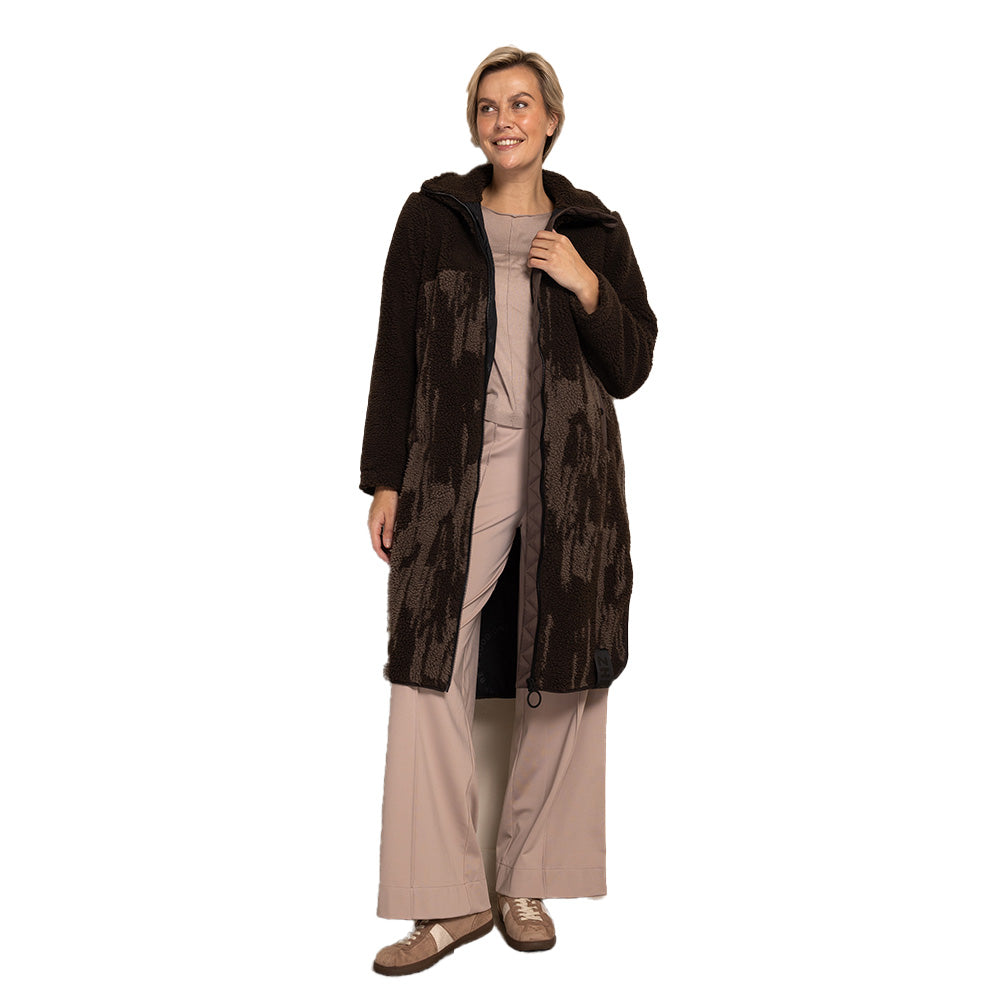 Zhrill Damen Teddy-Fleece Jacke ZHKARTINI - coffee