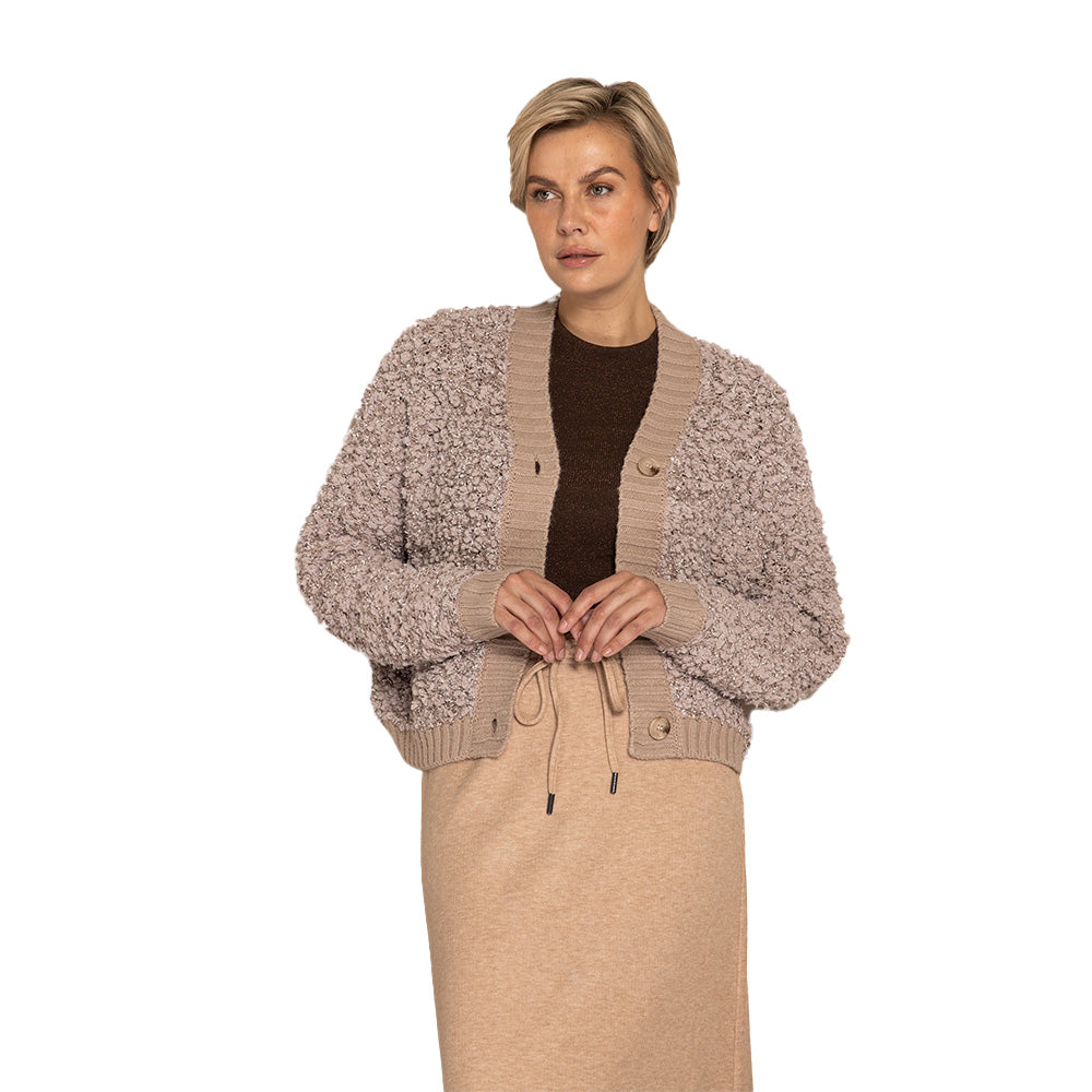 Zhrill Damen Strickjacke ZHGORIA FRAY - taupe