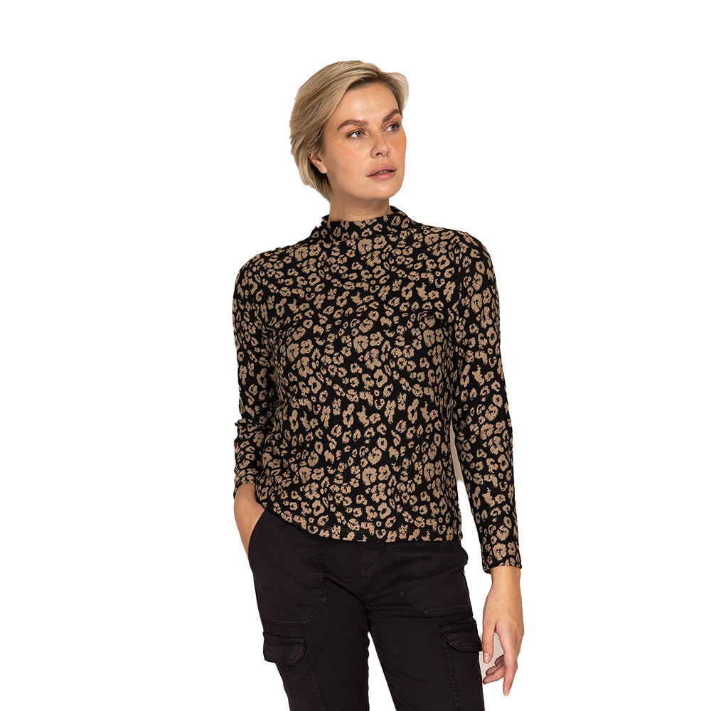 Zhrill Damen Langarmshirt ZHABIGAIL - Leopardenmuster