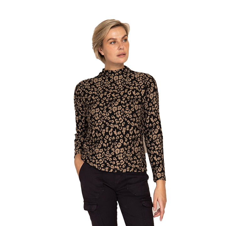 Zhrill Damen Langarmshirt ZHABIGAIL - Leopardenmuster