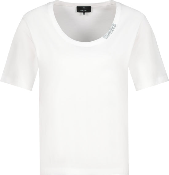 Monari Damen Basic-T-Shirt mit Schmuck Sardinien