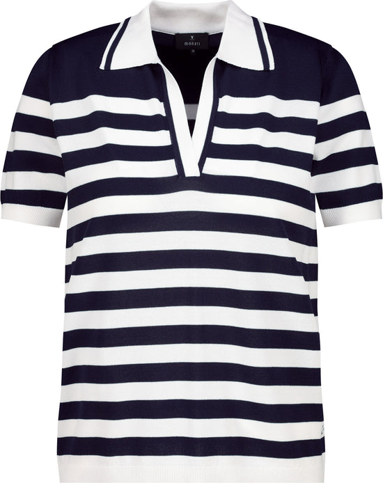 Monari Damen gestreiftes Poloshirt Côte d'Azur