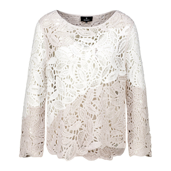 Monari Damen Pullover mit Cornelly-Muster 410224