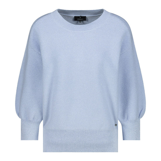 Monari Damen Strickpullover mit Lurex – light sky