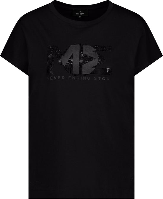 Monari Damen T-Shirt mit Strasssteinen