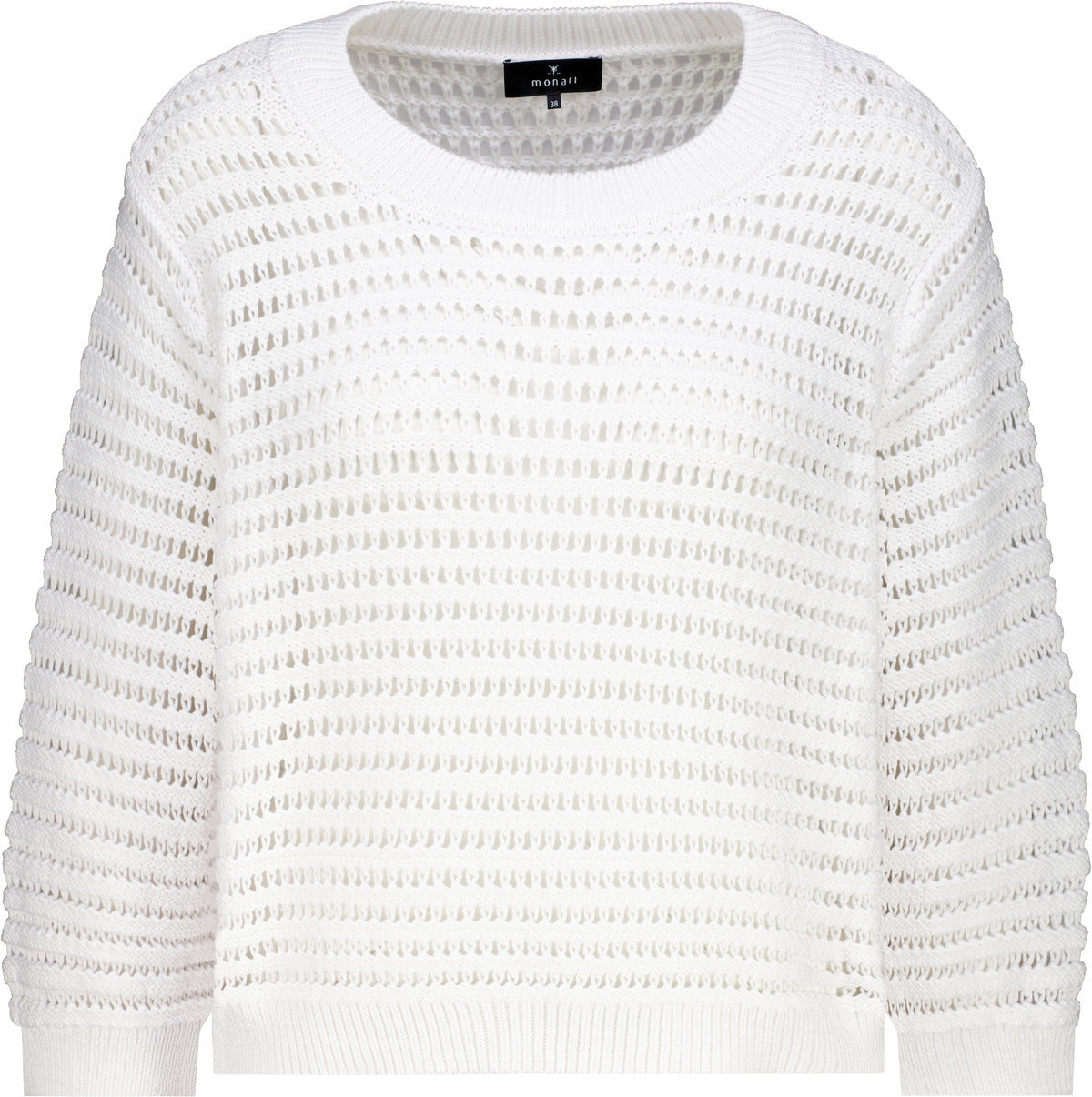 Monari Damen Strickpullover mit  ¾-Ärmeln