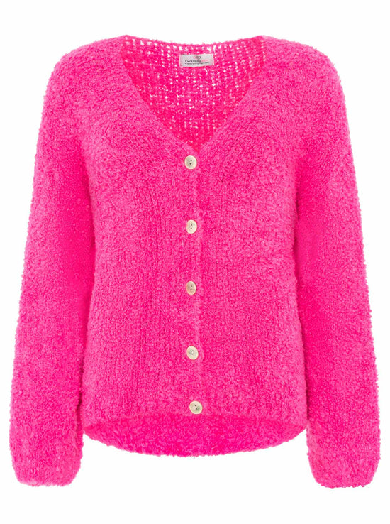 Zwillingsherz Damen Cardigan Wollmix "Plüsch"