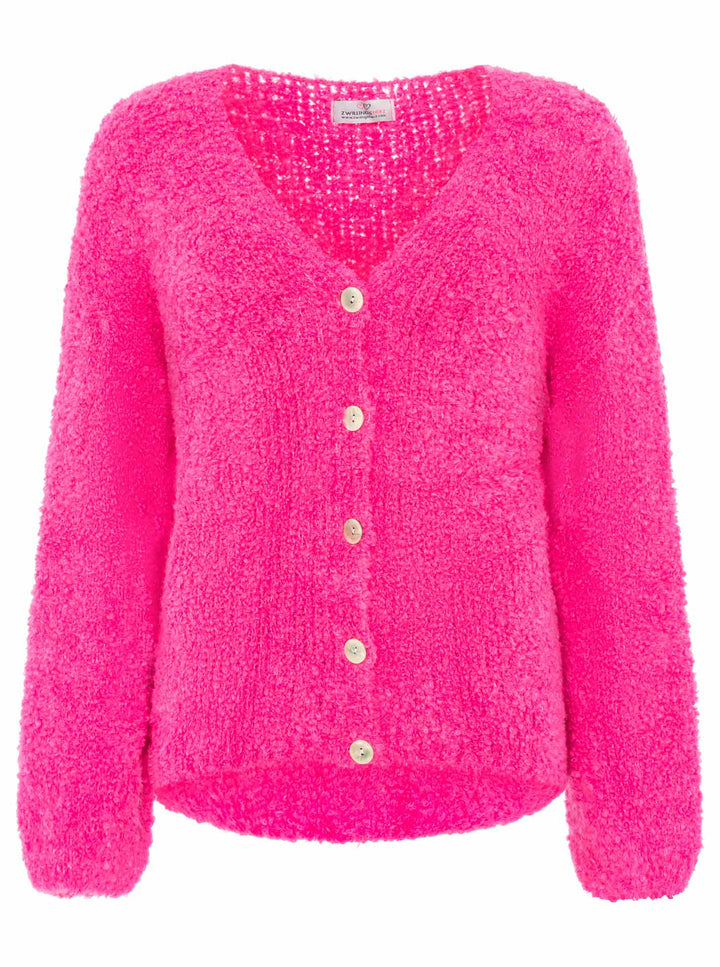 Zwillingsherz Damen Cardigan Wollmix "Plüsch"