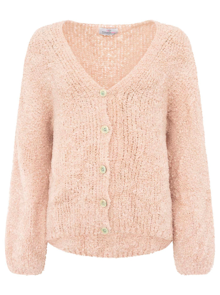Zwillingsherz Damen Cardigan Wollmix "Plüsch"