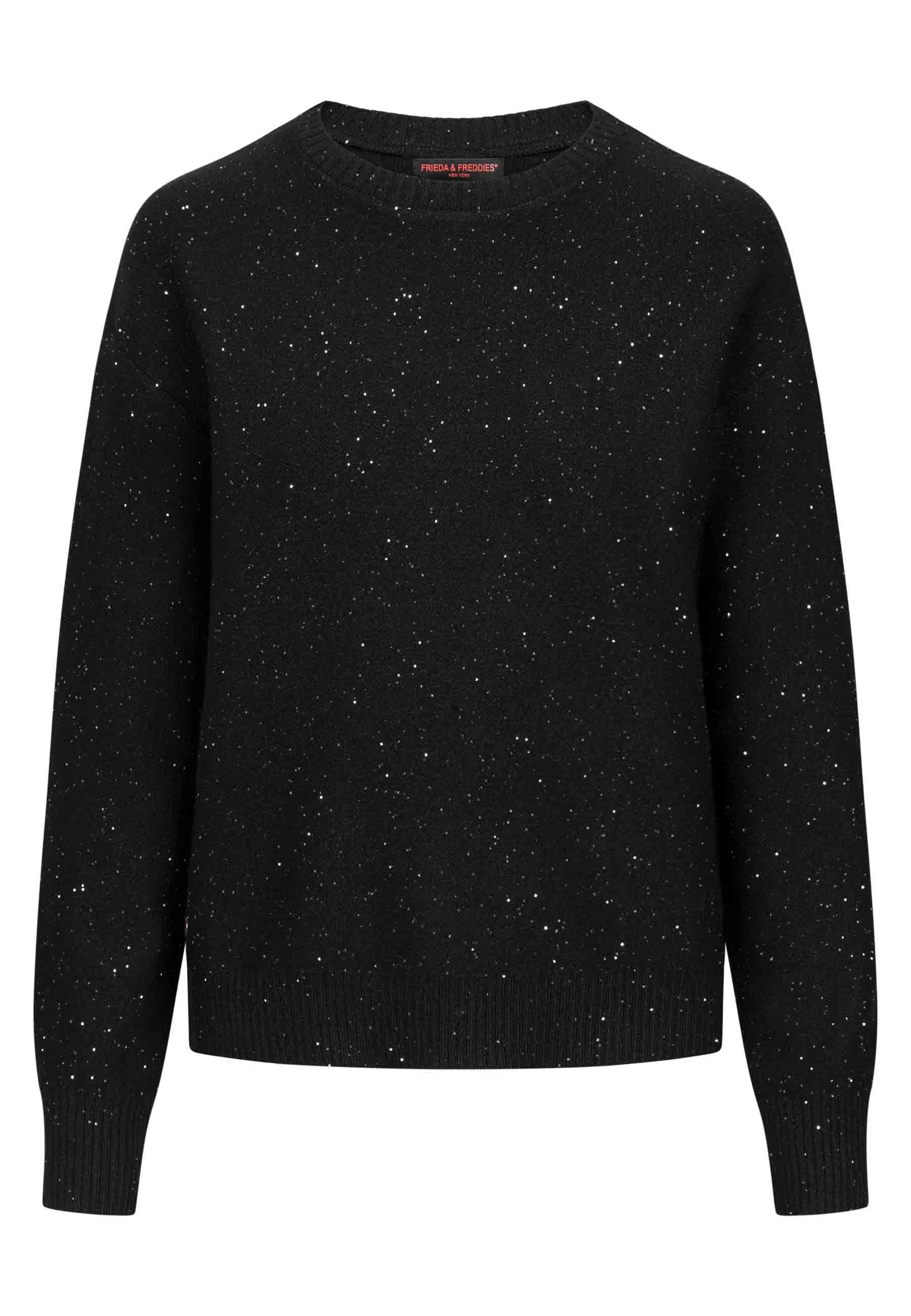 Frieda & Freddies Damen Strickpullover mit schimmerndem Lurex
