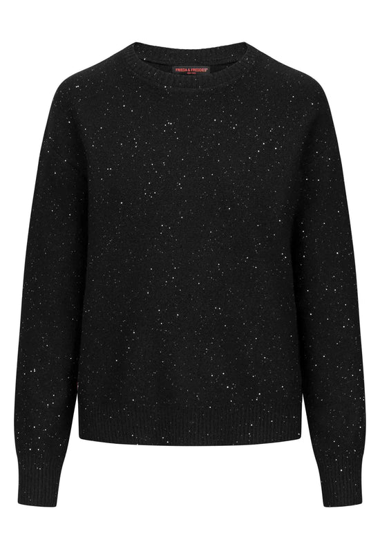 Frieda & Freddies Damen Strickpullover mit schimmerndem Lurex