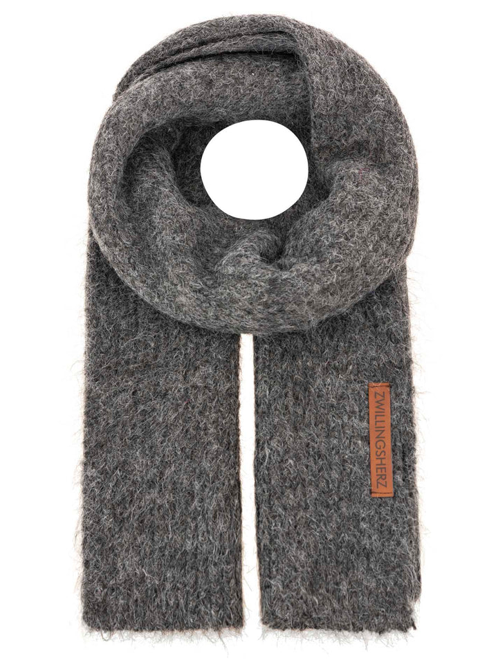 Zwillingsherz Accessoires Wollschal Mix "Rippe & Patch"