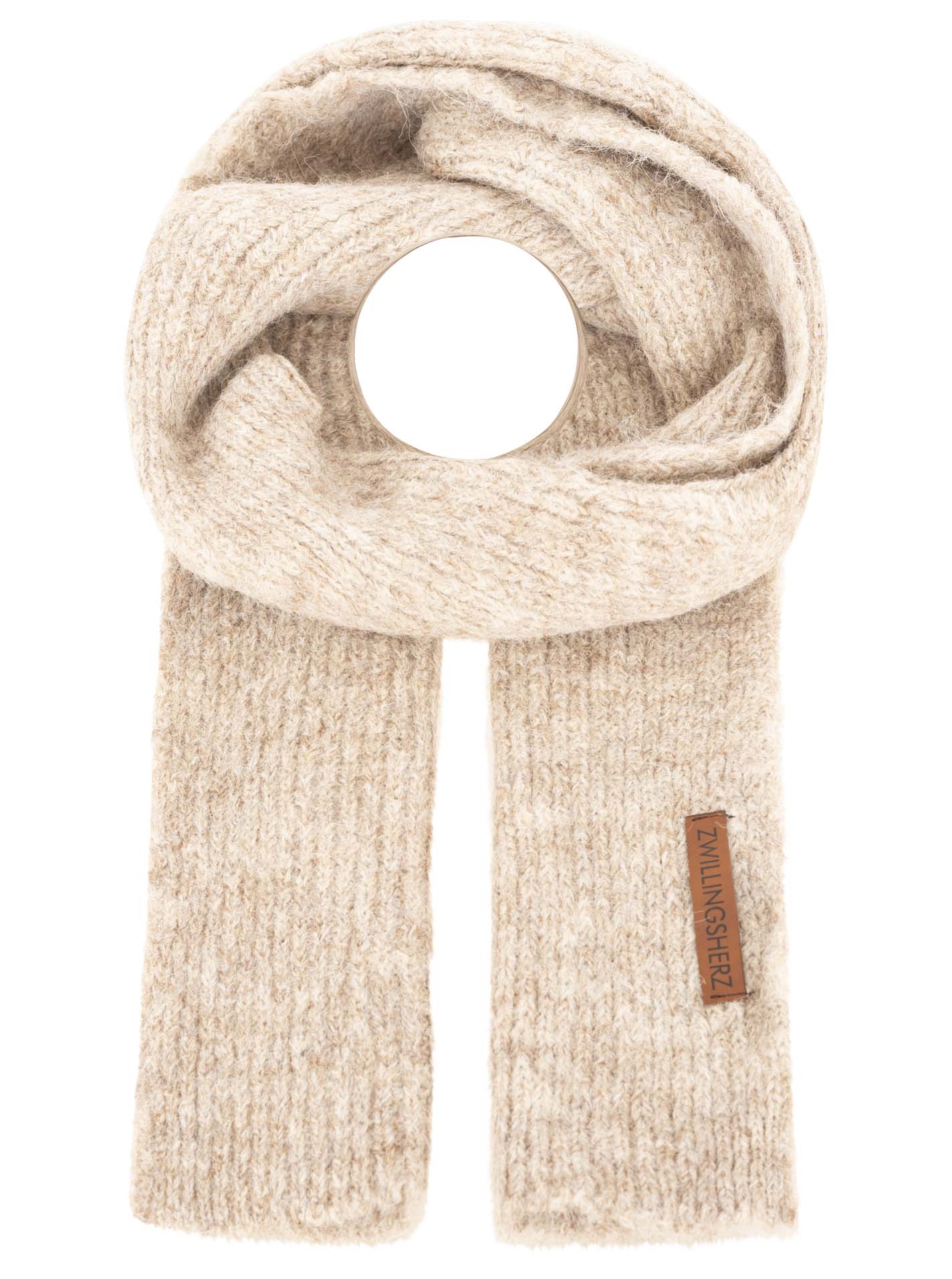 Zwillingsherz Accessoires Wollschal Mix "Rippe & Patch"