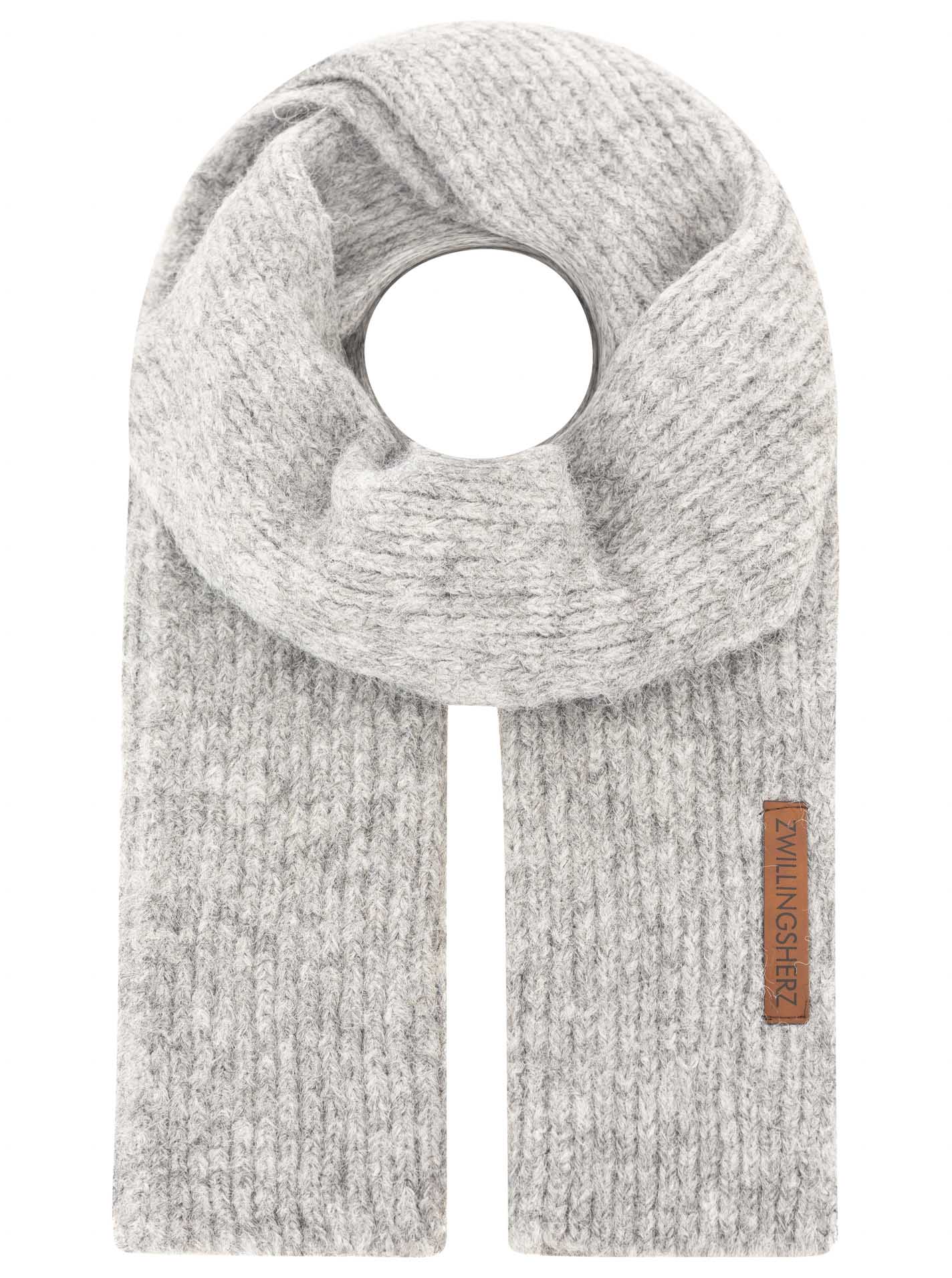 Zwillingsherz Accessoires Wollschal Mix "Rippe & Patch"