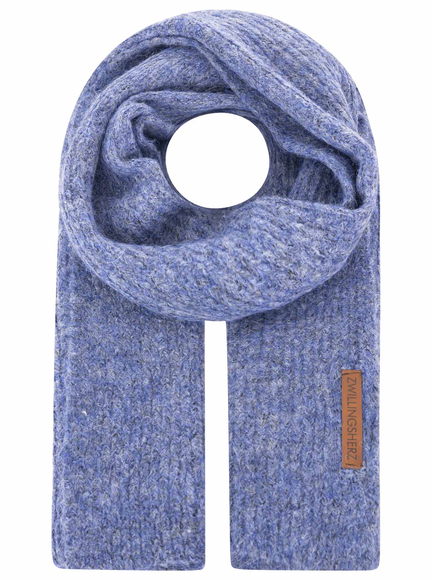 Zwillingsherz Accessoires Wollschal Mix "Rippe & Patch"