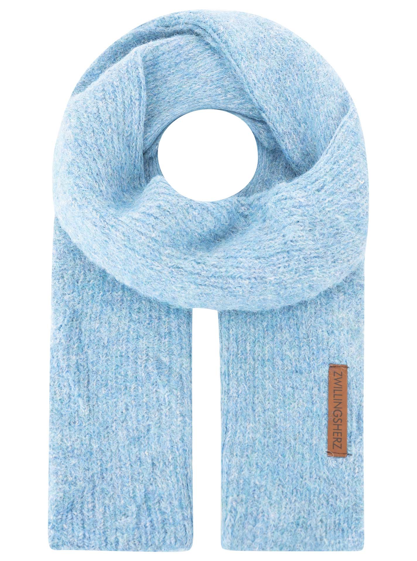 Zwillingsherz Accessoires Wollschal Mix "Rippe & Patch"