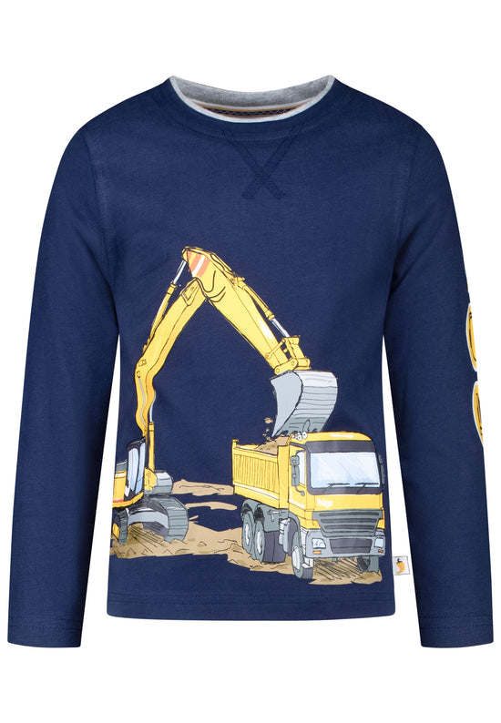 Salt & Pepper Longsleeve Boys LS print Excavator