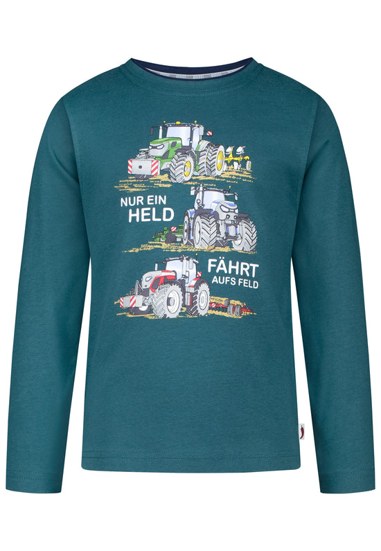 Salt & Pepper Longsleeve Boys LS print three Tractor