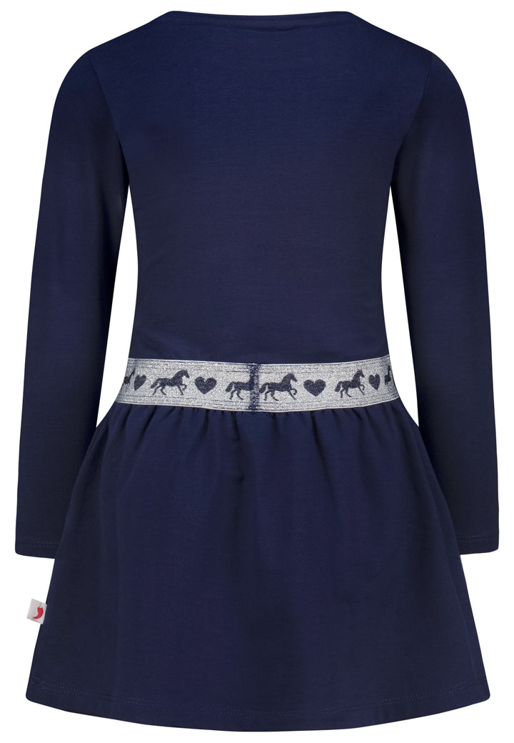 Salt & Pepper Dress Girls Dress rev.seq. EMB Horse