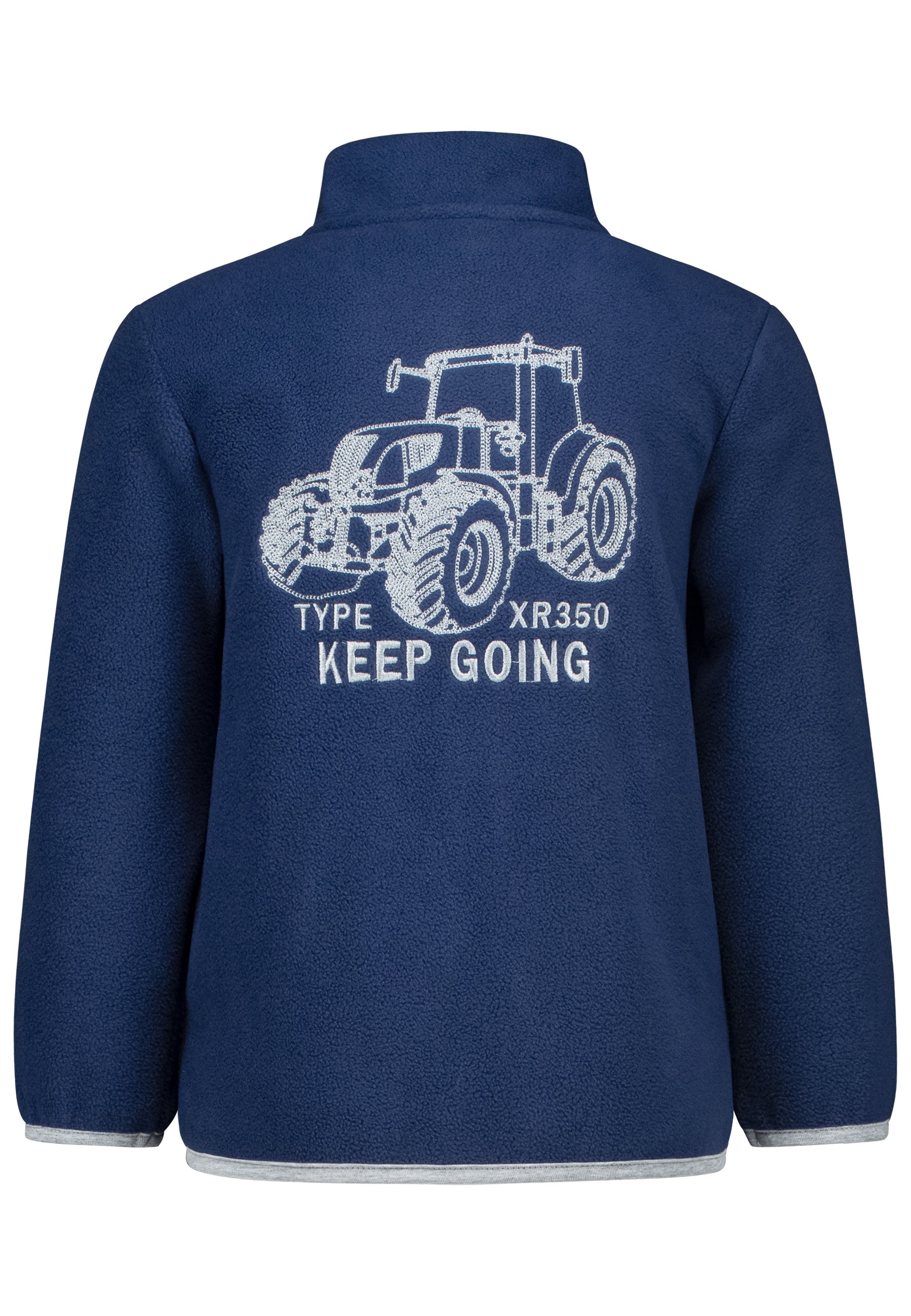 Salt & Pepper Polyester Fleece Boys Fleece Jacket Tractor EMB