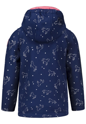 Salt & Pepper Softshell Girls Softshell AOP Horses