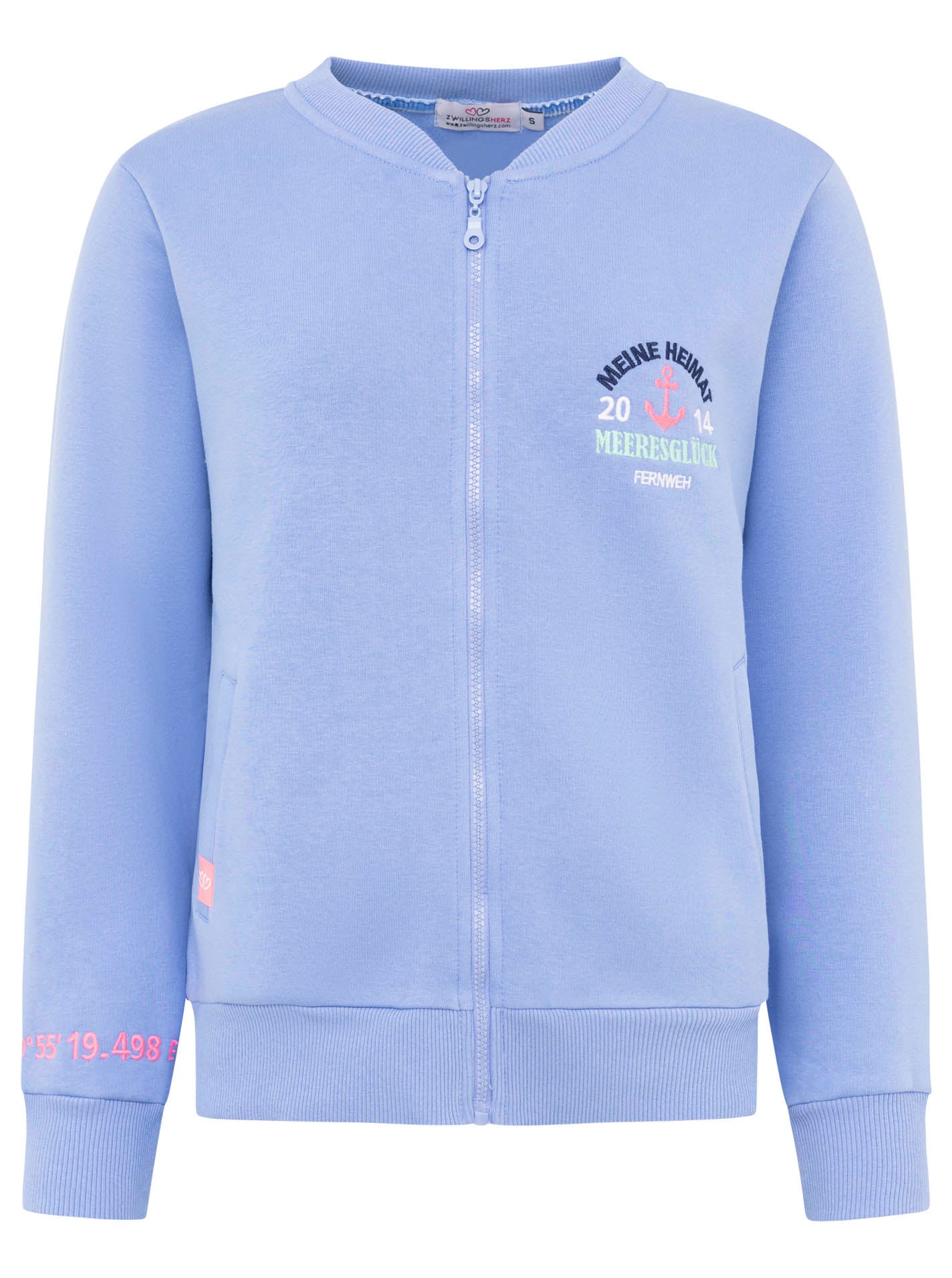 Zwillingsherz Damen Sweatbomberjacke "Meine Heimat"
