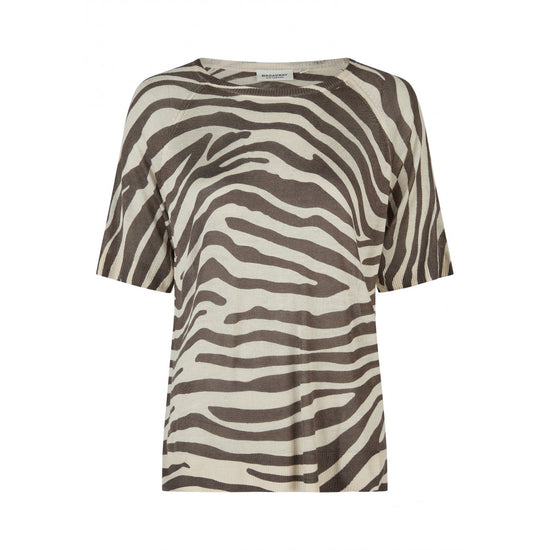 Broadway Damen T-Shirt Strick – zebra big
