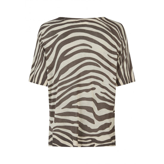 Broadway Damen T-Shirt Strick – zebra big