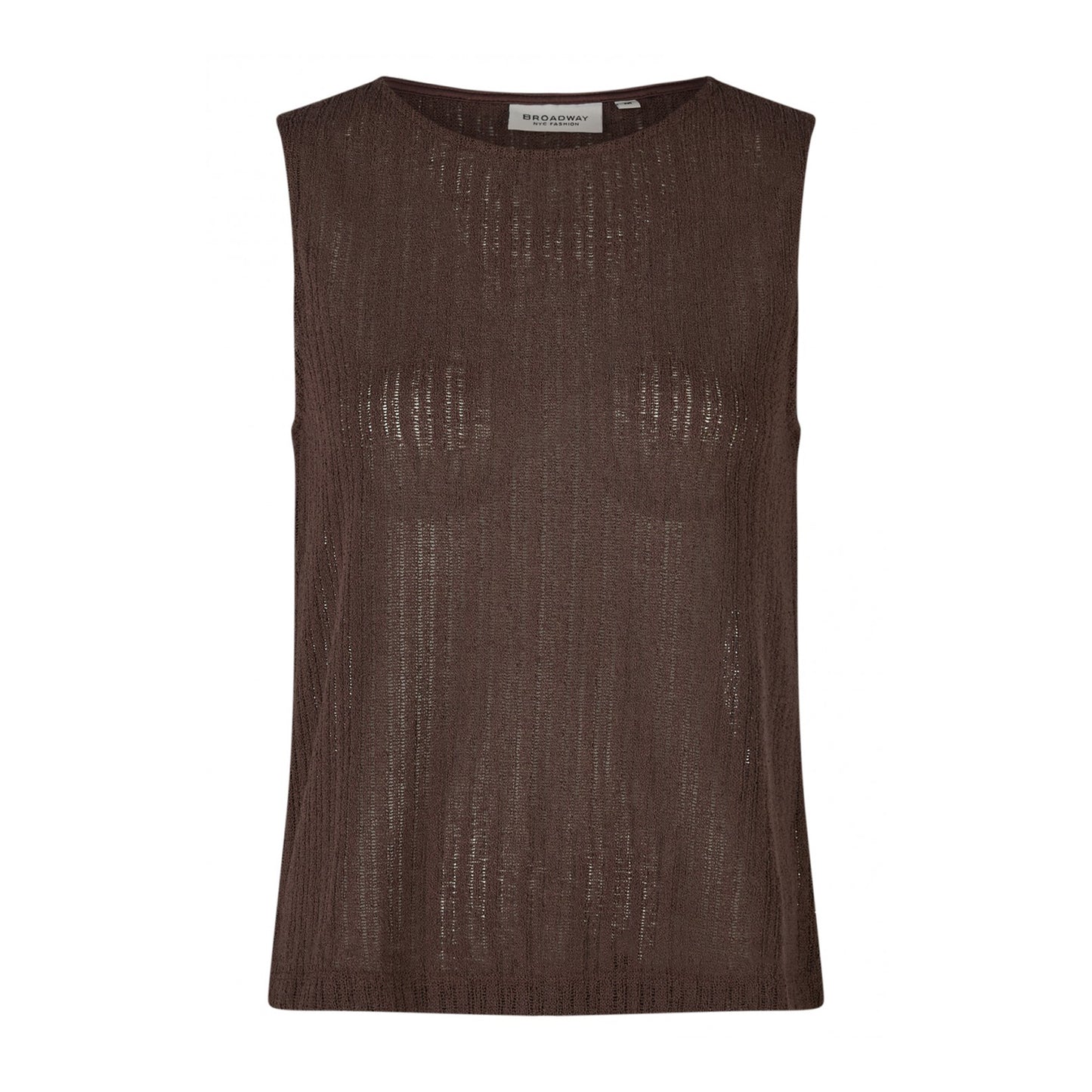 Broadway Damen Stricktop – dark chocolate
