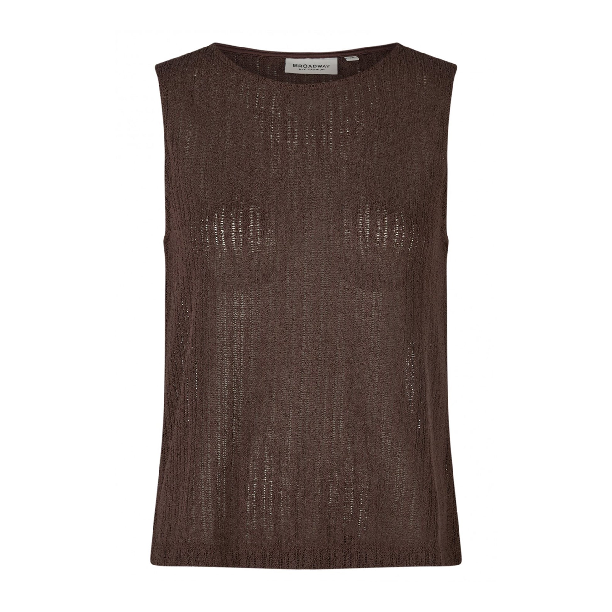 Broadway Damen Stricktop – dark chocolate