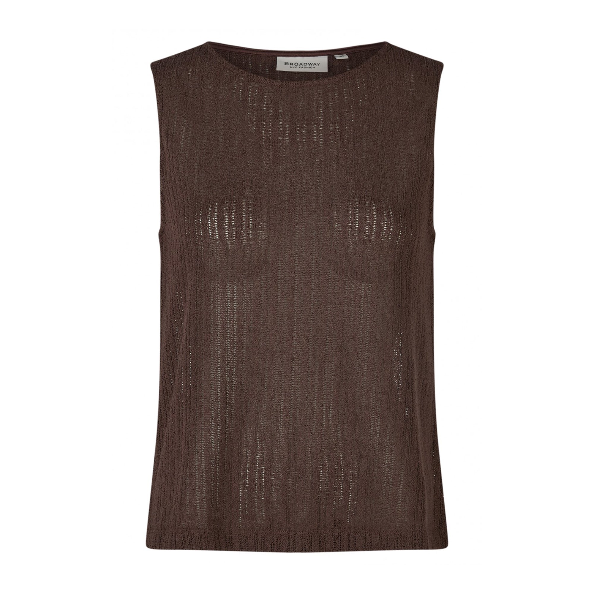 Broadway Damen Stricktop – dark chocolate