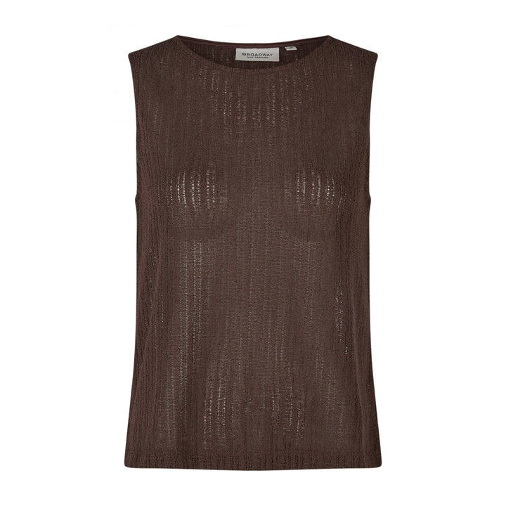 Broadway Damen Stricktop – dark chocolate