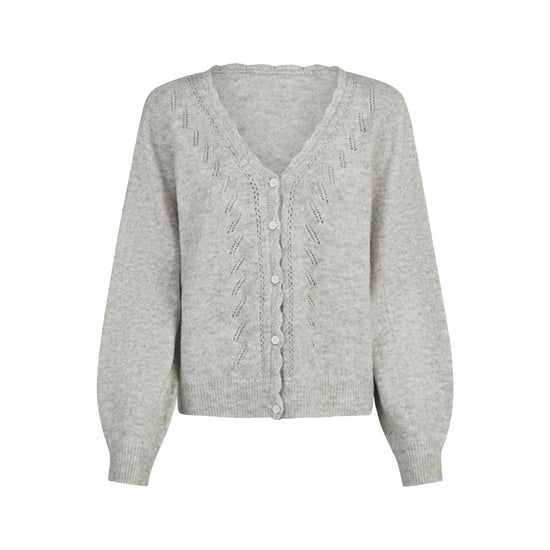 Broadway Damen Strickjacke – light grey melange