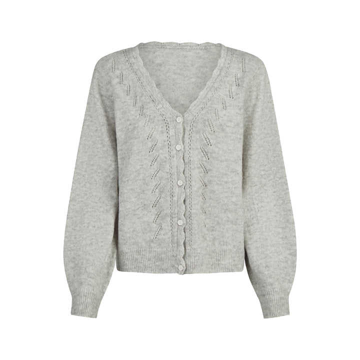 Broadway Damen Strickjacke – light grey melange