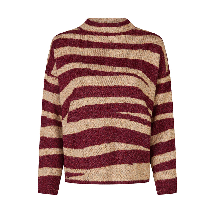 Broadway Damen Pullover 55004914 – bordeaux Zebra
