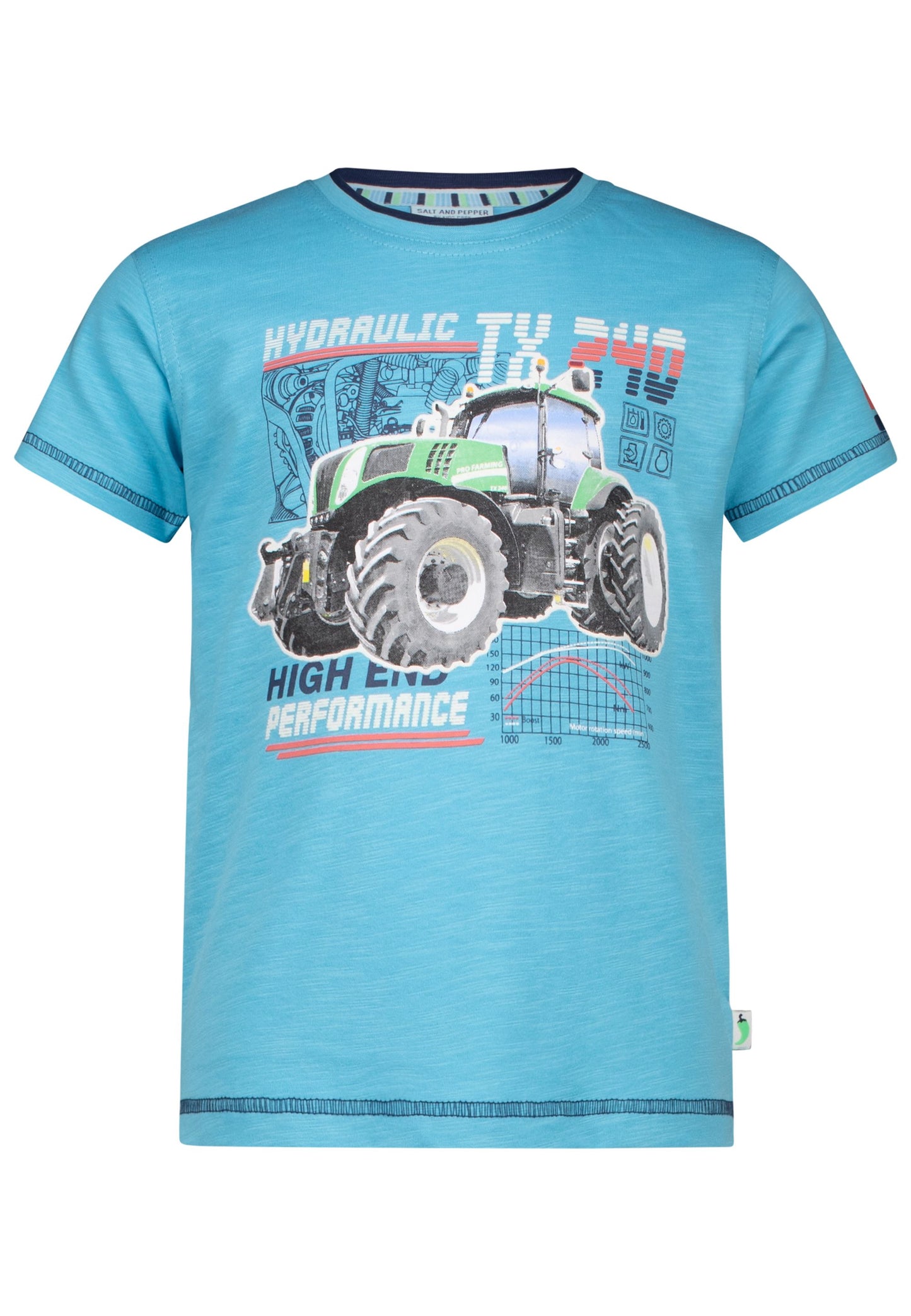 salt and pepper Boys T-Shirt Print glowing Tractor 55320127640