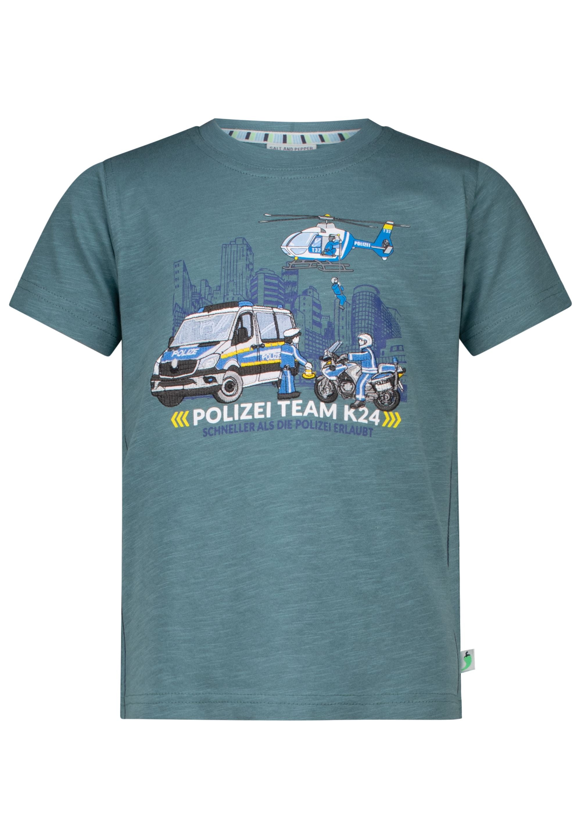 salt and pepper Boys T-Shirt Print EMB Police 55320127670