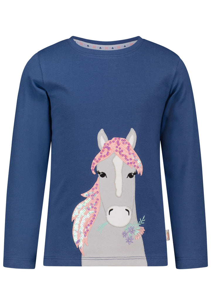 salt and pepper Girls Langarm Shirt EMB appl. Horse Head 55320138500