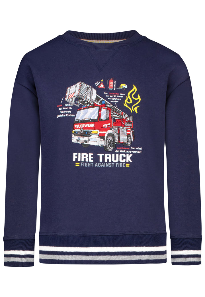 Salt and Pepper Jungs Sweatshirt Fire Truck 55520117510
