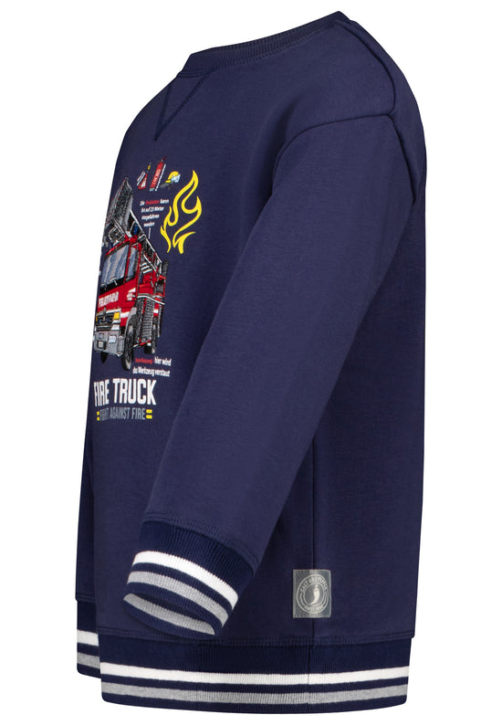 Salt and Pepper Jungs Sweatshirt Fire Truck 55520117510