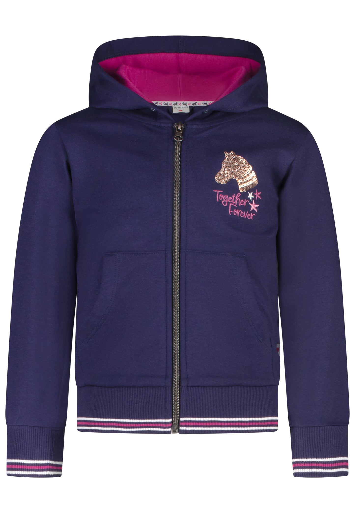 salt and pepper Mädchen Sweat Jacket Horse 55520188770
