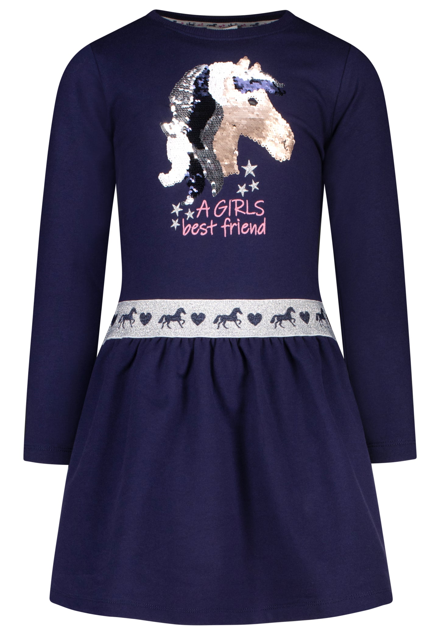salt and pepper MädchenSweatkleid Pailletten Pferd 55520318740