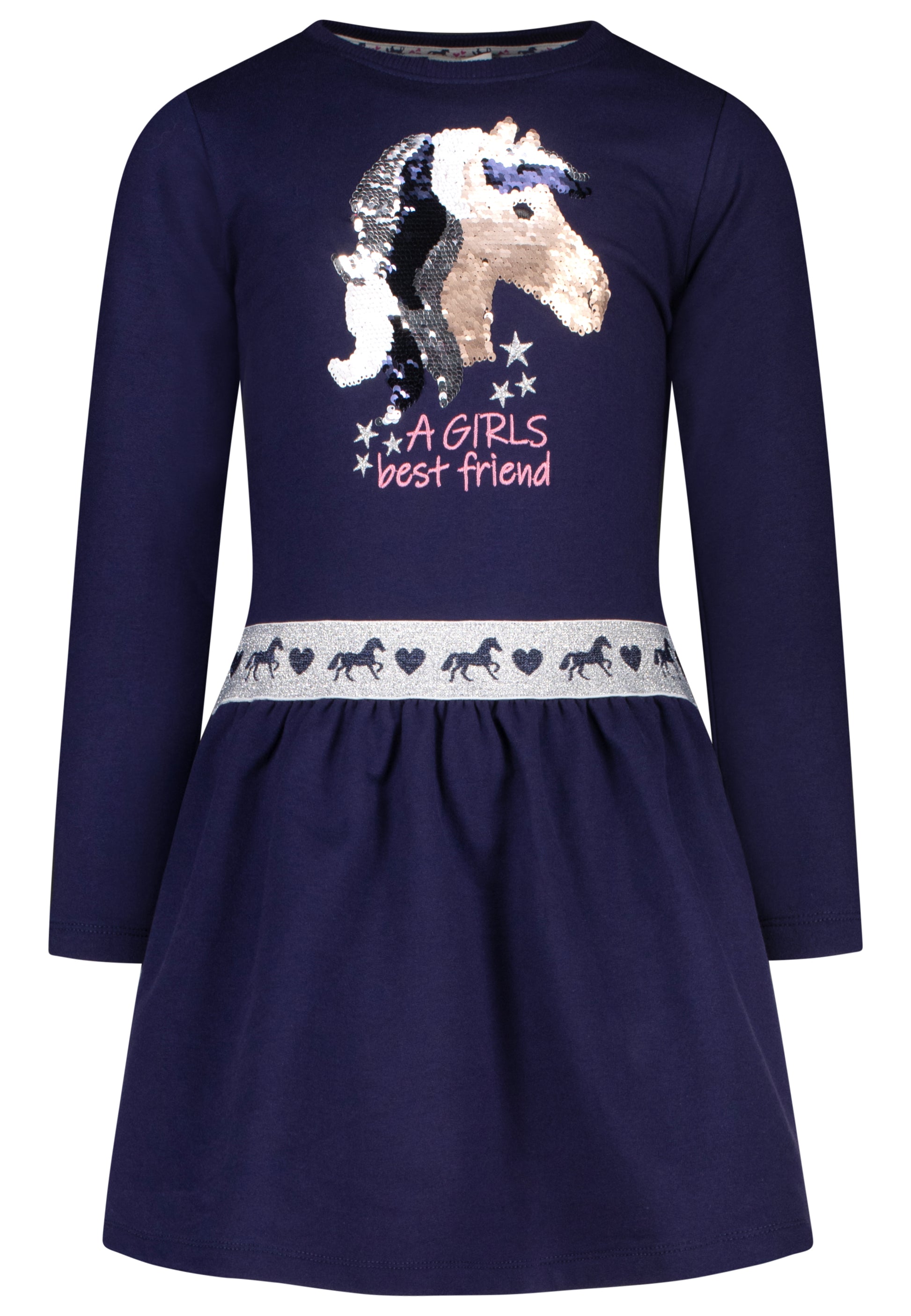 salt and pepper MädchenSweatkleid Pailletten Pferd 55520318740