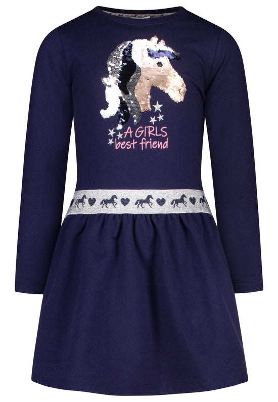 salt and pepper MädchenSweatkleid Pailletten Pferd 55520318740