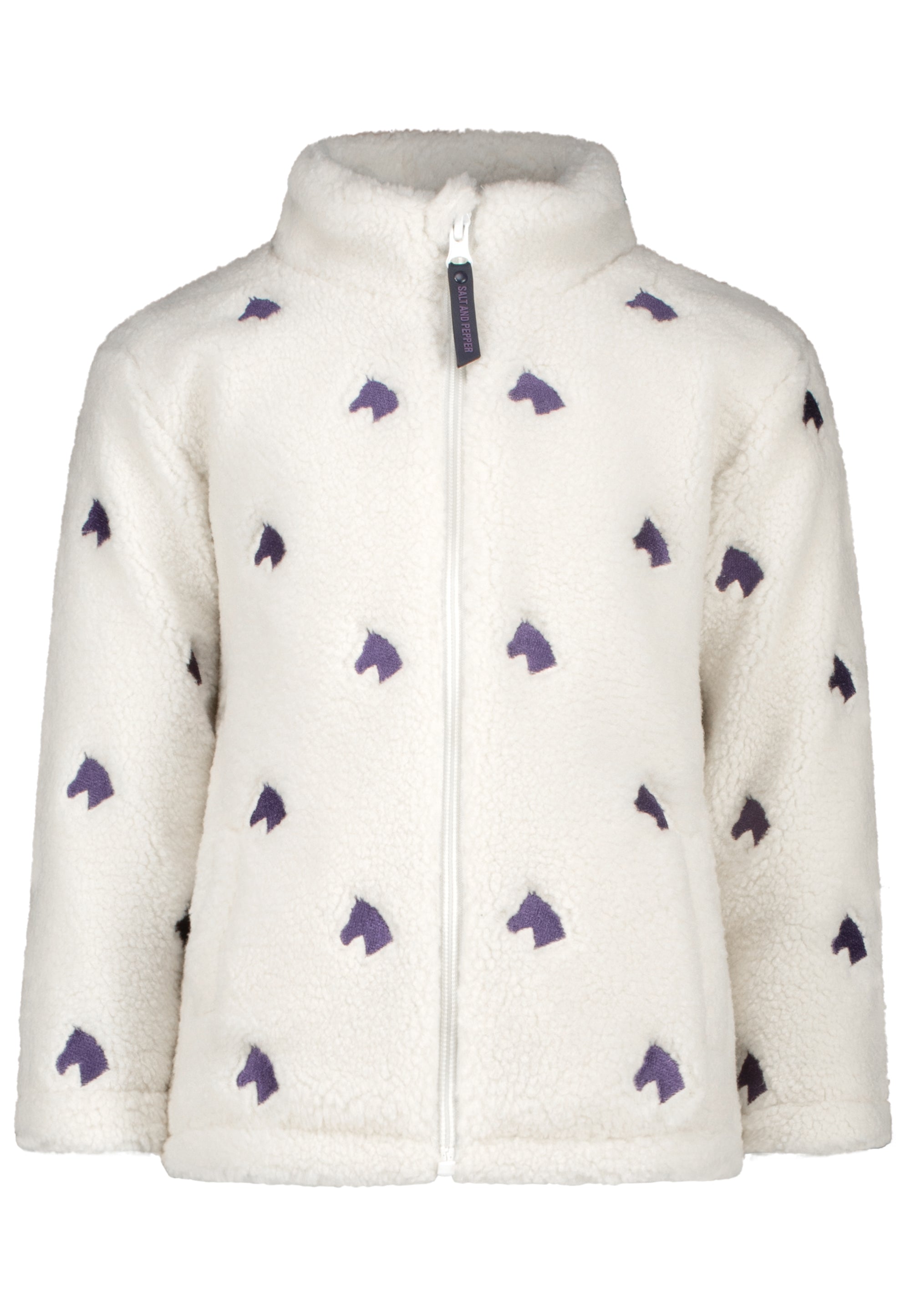 salt and pepper Mädchen Teddyplush Jacket Horses 55520738790