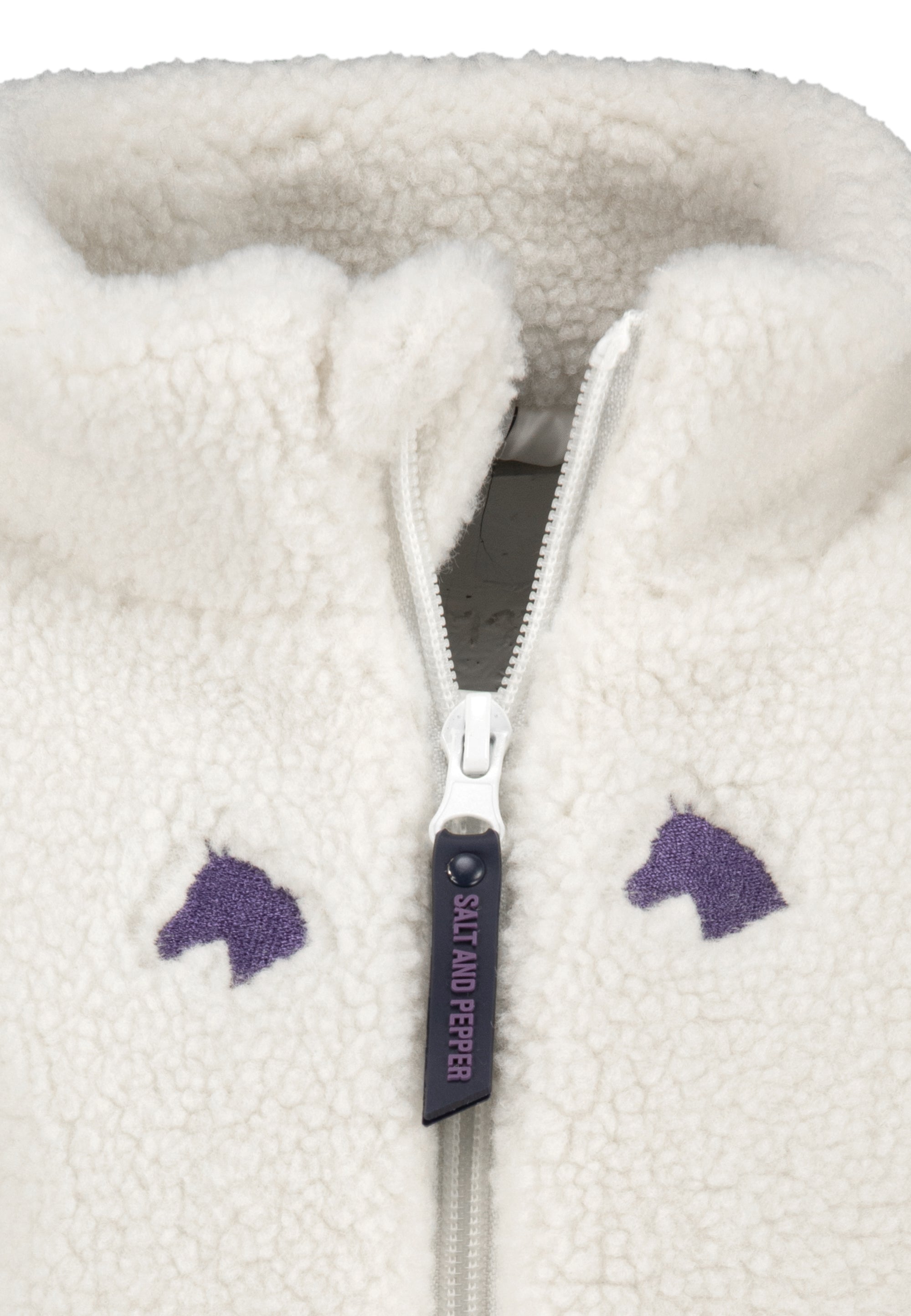 salt and pepper Mädchen Teddyplush Jacket Horses 55520738790