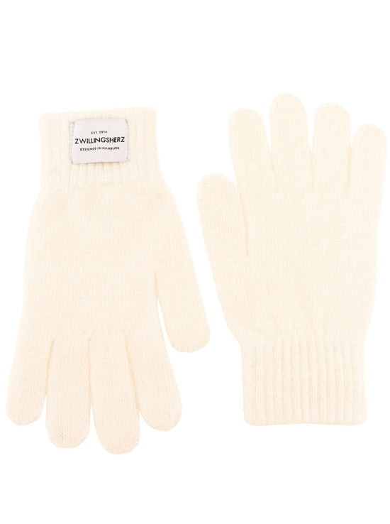 Zwillingsherz Damen Handschuhe Wollmix Zwillingsherz Patch "Uni"
