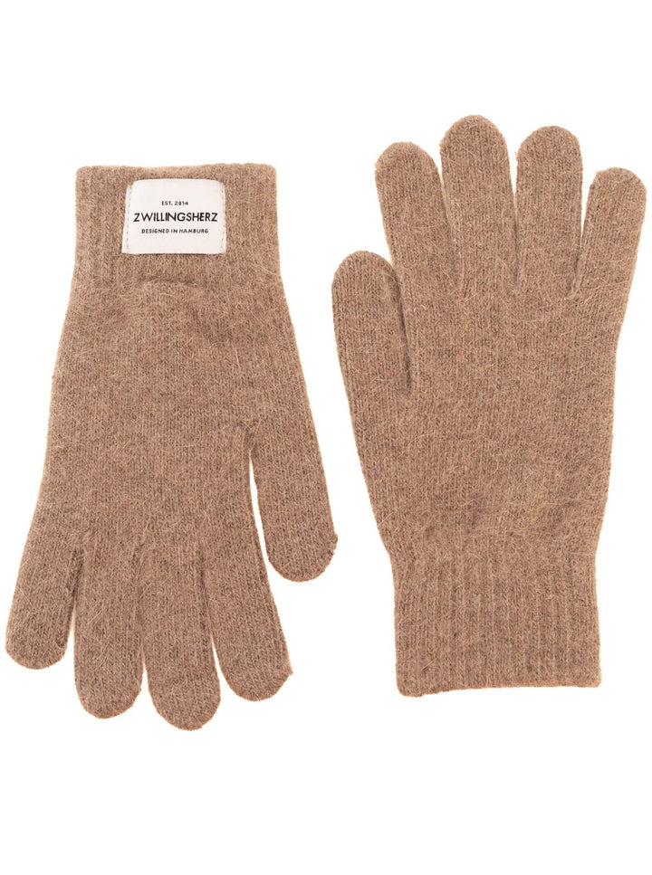 Zwillingsherz Damen Handschuhe Wollmix Zwillingsherz Patch "Uni"